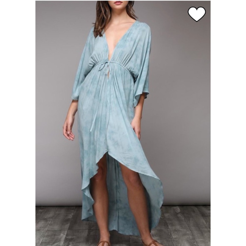DRAWSTRING DRESS ,blue wash color from shoptiques
